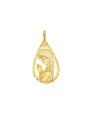 Pingente Madona Diamantada Gota Vazada  - 00 - 13mm x 32mm - 1.31gr