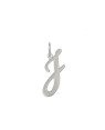 Pingente Letra J Reticulada - G1 - 10mm x 29mm - 0.88gr