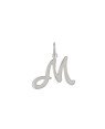 Pingente Letra M Reticulada - G1 - 25mm x 22mm - 1.68gr