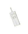 Pingente AG Placa Cruz  Vazada - G1 - 10mm x 33mm - 2.05gr
