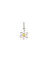 Pingente Ag Margarida Peq Dupla - G5 - 9mm x 22mm - 0.62gr