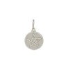 Pingente Medalha com Estrela de Salomao - G1 - 15mm x 20mm - 1.82gr