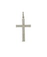 Pingente Cruz Estampada Bolinha com Borda Lisa - G1 - 16mm x 34mm - 1.05gr