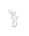 Pingente Letra J Media Lisa - G1 - 10mm x 30mm - 0.99gr