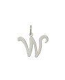 Pingente Letra "W"Media Lisa - G1 - 25mm x 26mm - 1.37gr