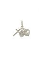 Pingente Cruz, Coracao e N. Sra. das Gracas - G3 - 7mm x 19mm - 1.14gr