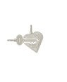 Pingente Duplo com Chave e Coracao - G1 - 23mm x 24mm - 1.83gr