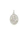 Pingente Oval Sao Jorge Estampado Borda Lisa - G1 - 15mm x 30mm - 1.56gr