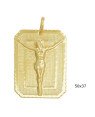 Pingente Placa com Cristo - 00 - 37mm x 60mm - 11.66gr