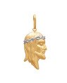 Pingente Face Cristo de Lado Macico 40mm c/ Rodio - 00 - 22mm x 56mm - 5.26gr
