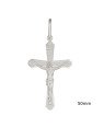 Pingente Cruz com Pontas Redonda com Cristo - G1 - 25mm x 60mm - 4.99gr