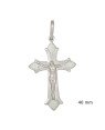 Pingente Cruz Portuguesa Lisa com Cristo - G1 - 27mm x 52mm - 3.91gr