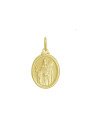 Pingente Oval Santa Barbara Estamp Borda Lisa 19mm - 00 - 15mm x 30mm - 0.96gr