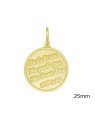 Pingente Redondo Tudo Posso Naquele Que Me Fortalece 25mm - 00 - 25mm x 30mm - 3.31gr