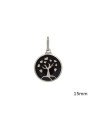 Pingente AG Redondo c/ Arvore da Vida Estampada 15mm - G3 - 15mm x 20mm - 1.64gr