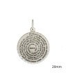Pingente AG Medalha 20MM c/ Oracao Pai Nosso Portugues - G3 - 20mm x 34mm - 2.74gr