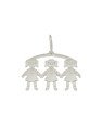 Pingente AG Canga c/ 3 Meninas - G1 - 30mm x 27mm - 2.27gr