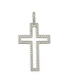Pingente AG Cruz Reticulada Vaz 50mm - G1 - 34mm x 60mm - 4.86gr