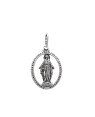 Pingente AG (Envelhecido) Oval Vaz c/ N. S. das Gracas 30mm  - G1 - 25mm x 42mm - 2.82gr