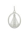 Pingente AG Oval Vaz c/ N. S. Aparecida 30mm  - G1 - 25mm x 42mm - 3.77gr