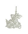 Pingente AG Sao Jorge 30mm - G1 - 30mm x 42mm - 5.42gr