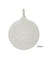 Pingente AG Medalha 40mm c/ Oracao Pai Nosso (Portugues) - G1 - 40mm x 54mm - 9.53gr