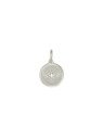 Pingente AG Redondo c/ Espirito Santo 12mm - G1 - 12mm x 18mm - 1.17gr