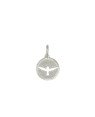 Pingente AG Redondo c/ Espirito Santo Vaz 12mm - G1 - 12mm x 18mm - 1.05gr