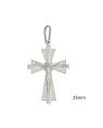 Pingente AG Cruz Picotada c/ Cruz Lisa Centro c/ Cristo 35mm - G1 - 25mm x 46mm - 3.10gr