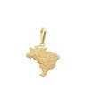 Pingente Mapa do Brasil c/ Estados Estampado - 00 - 20mm x 28mm - 1.70gr