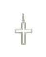 Pingente AG Cruz Lisa Vaz 25X20mm - G1 - 20mm x 36mm - 1.57gr