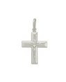 Pingente AG Cruz Lisa c/ Cristo 25x20mm - G1 - 20mm x 36mm - 1.89gr