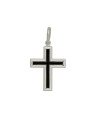 Pingente AG Cruz c/ Borda Lisa Centro c/ Resina 25X20mm - G3 - 20mm x 36mm - 2.26gr