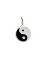 Pingente AG Yin-Yang 15mm c/ Resina (Preto/Branco) - G3 - 15mm x 24mm - 1.68gr