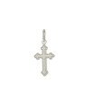Pingente AG Cruz  Inteira Picotada  - G3 - 12mm x 26mm - 0.56gr