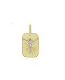 Pingente Placa Diamantada Cristo c/ Rodio - 00 - 13mm x 27mm - 1.90gr