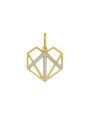 Pingente Diamante Vaz Estampado 20mm c/ Rodio - 00 - 20mm x 28mm - 1.00gr