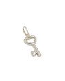 Pingente AG Chave Dupla c/ Coracao Vaz 17mm - G3 - 9mm x 27mm - 0.71gr