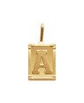 Pingente Retangulo Letra "A"  - 00 - 20mm x 42mm - 3.80gr