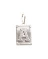 Pingente AG Retangulo Letra  "A"  - G1 - 20mm x 42mm - 3.65gr
