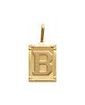 Pingente Retangulo Letra "B"  - 00 - 20mm x 42mm - 3.89gr