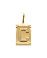 Pingente Retangulo Letra "C"  - 00 - 20mm x 42mm - 3.90gr