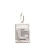 Pingente AG Retangulo Letra  "C"   - G1 - 20mm x 42mm - 3.75gr