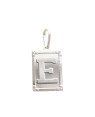 Pingente AG Retangulo Letra  "E"  - G1 - 20mm x 42mm - 3.50gr