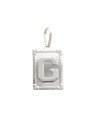 Pingente AG Retangulo Letra  "G"   - G1 - 20mm x 42mm - 3.73gr
