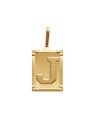 Pingente Retangulo Letra "J"  - 00 - 20mm x 42mm - 3.79gr