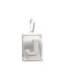 Pingente AG Retangulo Letra  "J"  - G1 - 20mm x 42mm - 3.45gr