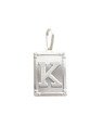 Pingente AG Retangulo Letra  "k"  - G1 - 20mm x 42mm - 3.64gr