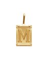 Pingente Retangulo Letra "M"  - 00 - 20mm x 42mm - 3.97gr