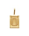 Pingente Retangulo Letra "O"  - 00 - 20mm x 42mm - 4.00gr